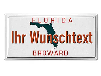Florida USA - Autonummer mit Wunschtext bedruckt 30 x 15 cm - Schilder  online kaufen