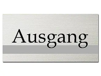 Hinweisschild aus Aluminium - Ausgang