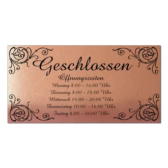 Schild aus Alu - rosé