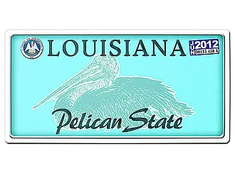 Louisiana USA Deko Kfz-Kennzeichen mit Wunschtext bedruckt 30 x 15 cm - Schilder  online kaufen