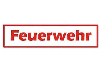 Feuerwehr Schild mit individuellem Text