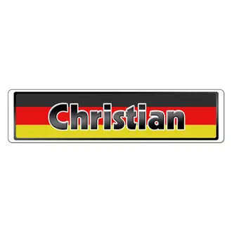 Kennzeichen mit Landeswappen oder Deutschlandfahne als Namensschild -  Schilder online kaufen