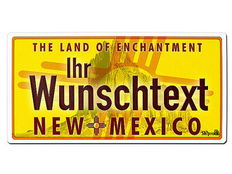 New Mexico Usa Kfz Kennzeichen Als Dekoschild Mit Wunschtext Bedruckt Schilder Online Kaufen