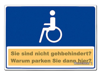 Parkplatz Fur Behinderte Schild Aus Aluminium Format Schilder Online Kaufen