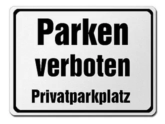 Parkverbotsschild - Größe: 42 x 31,5 cm