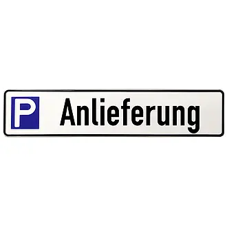 Parkplatz, KFZ-Kennzeichen mit individuellem Text
