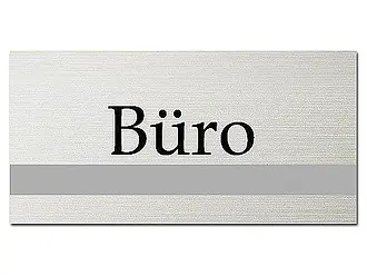 Büro Schild aus Aluminium