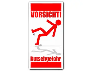 Blechschild - Warnschild Rutschgefahr