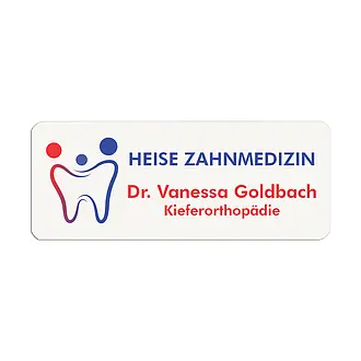 Namensschild mit Logo