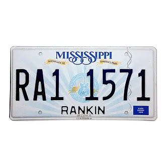 amerikanisches Nummernschild Mississippi