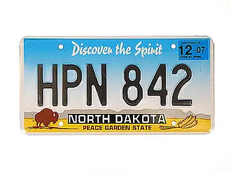 US- Nummernschild aus North Dakota - Größe: 30 x 15 cm