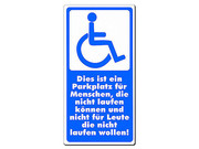 Behindertenparkplatz Schild Aus Aluminium Schilder Online Kaufen
