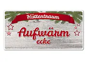 Dekoschild Aufwärmecke