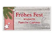 Frohes Fest -  Schild im Stil Hüttentraum