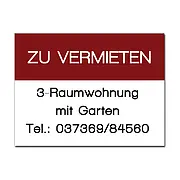 Schild zu vermieten