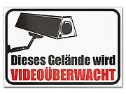 Dibondschild - videoüberwacht