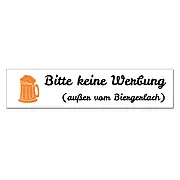 Bitte keine Werbung - Schild weiß