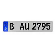 Nummernschild geprägt zum Selbstgestalten ✓ Witterungsbeständig  Individuelles Nummernschild, Aluminium-Schild | Autoschild mit Namen &  Spruch selbst