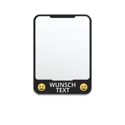 Kennzeichenhalter mit Wunschtext und Logo/Emoji