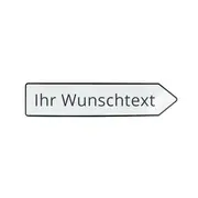 Richtungspfeil mit Wunschtext