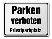 Parkverbotsschild - Größe: 42 x 31,5 cm